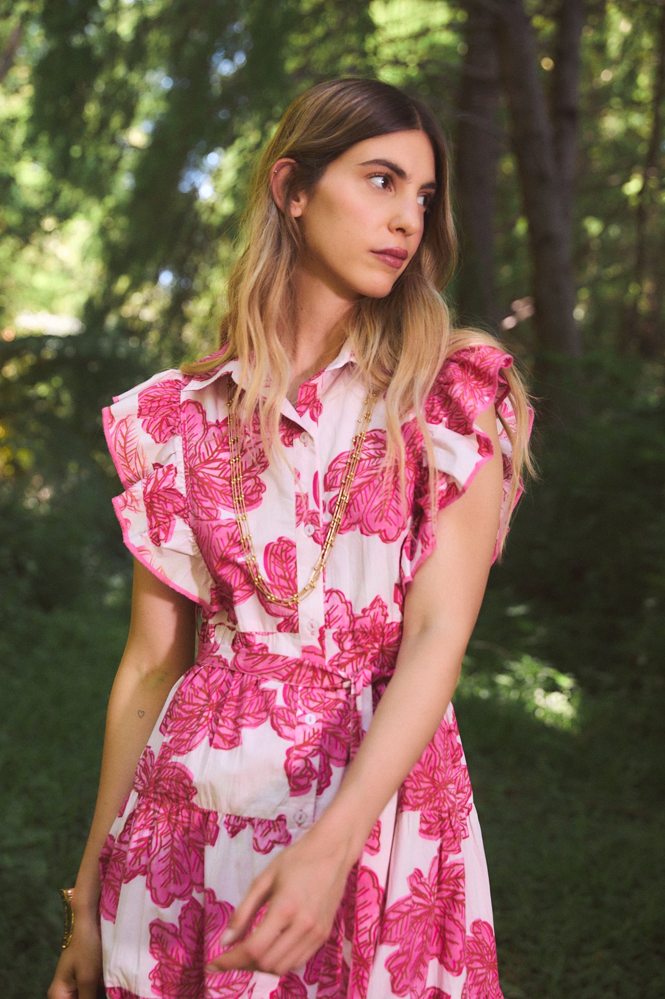 CC ERNESTINE MAXI DRESS EENIKA PINK – Ros-Garden