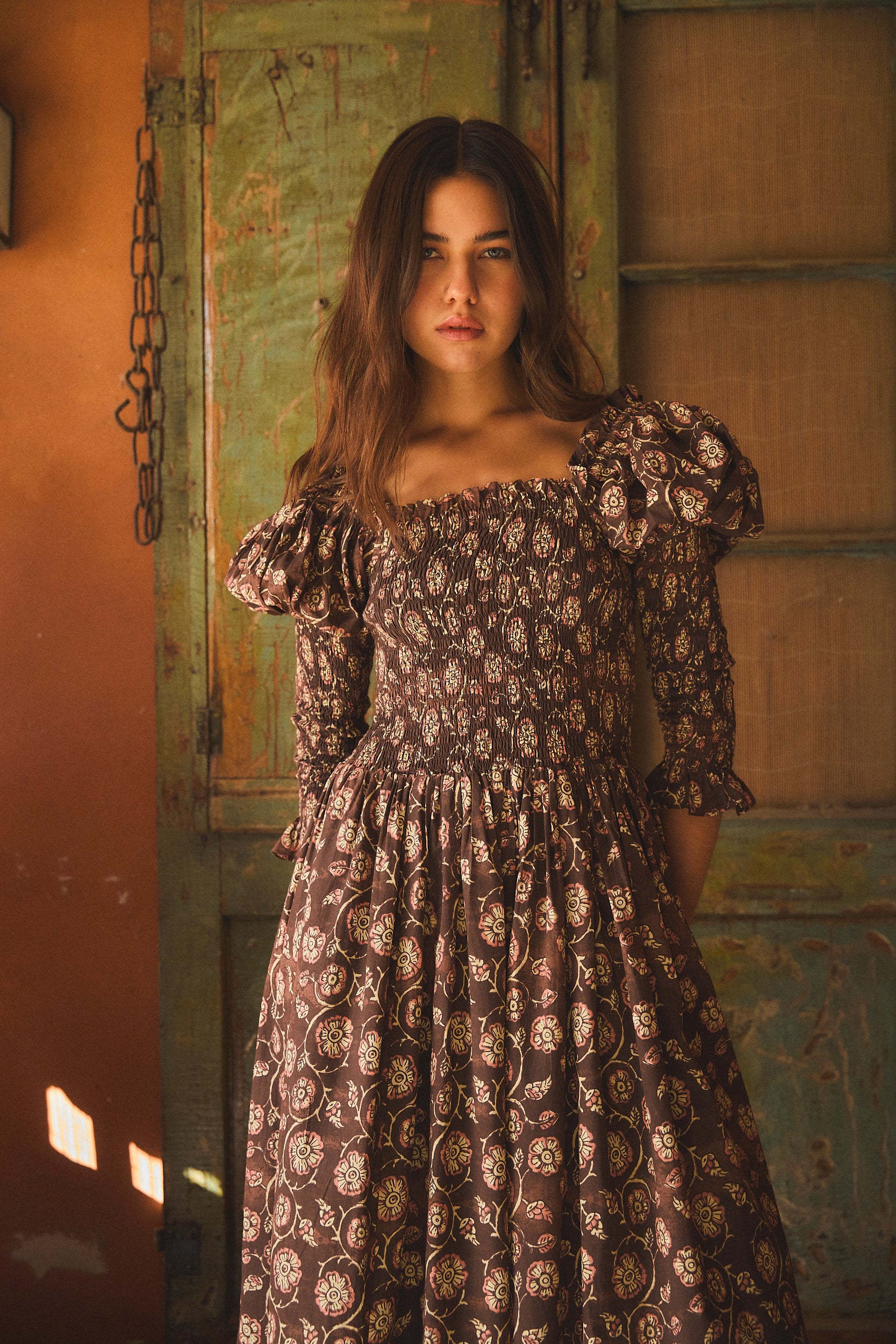 JOCELYN MAXI DRESS BHIM BROWN BROWN / BHIM / XS