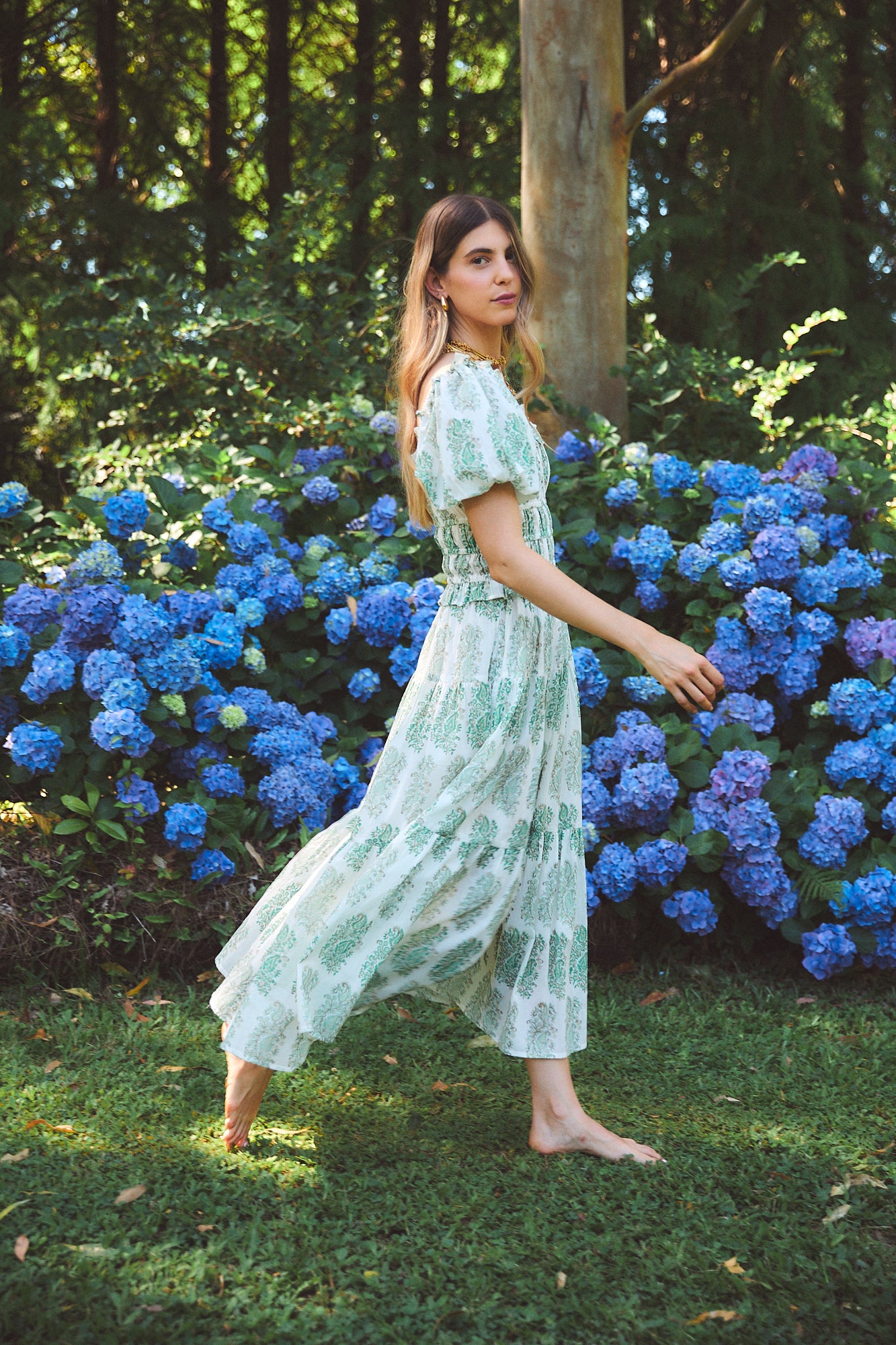 spring green midi dress Rosie Assoulin Grass Green Drop Me a Note Dress Grass Green / 2