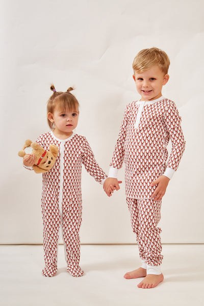 CASEY INFANT PAJAMA SUIT LUCKY CORAL
