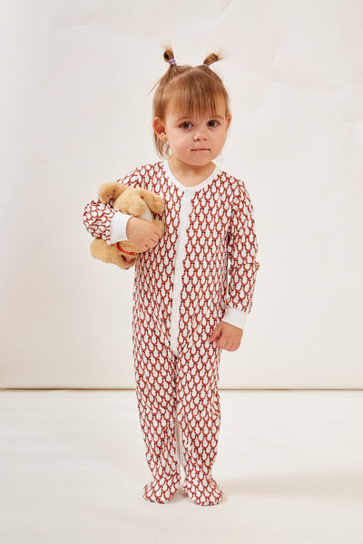 CASEY INFANT PAJAMA SUIT LUCKY CORAL