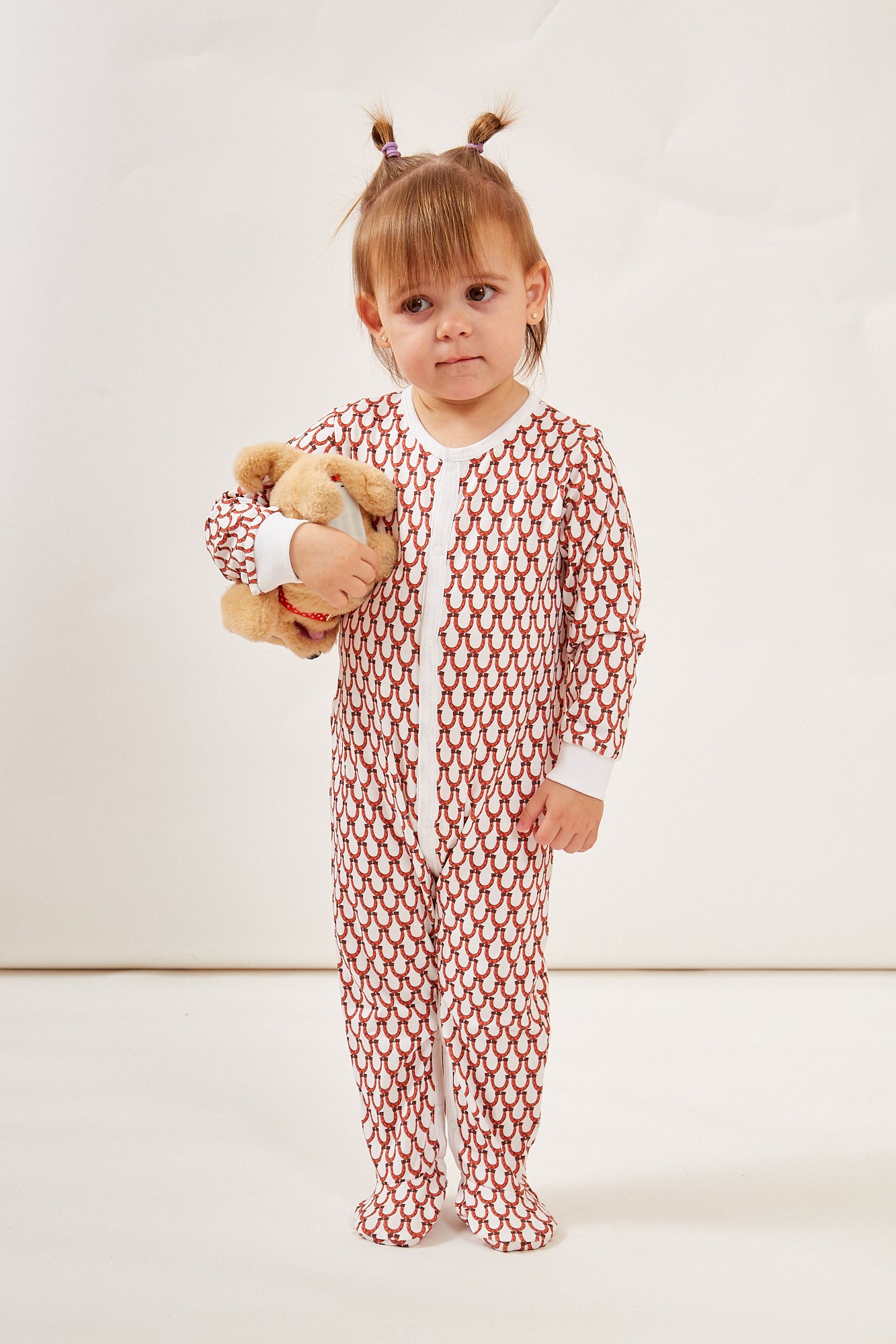 CASEY INFANT PAJAMA SUIT LUCKY CORAL