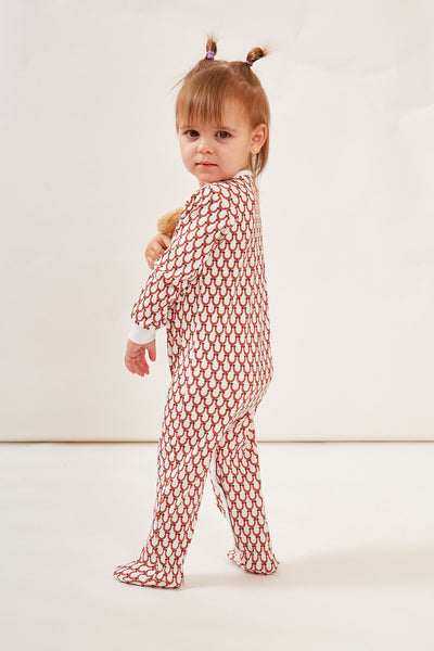 CASEY INFANT PAJAMA SUIT LUCKY CORAL