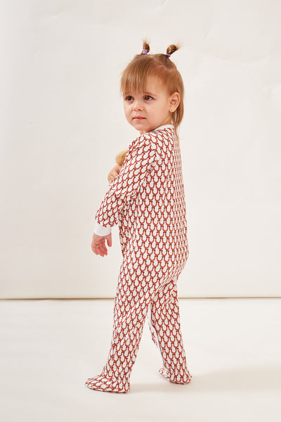 CASEY INFANT PAJAMA SUIT LUCKY CORAL