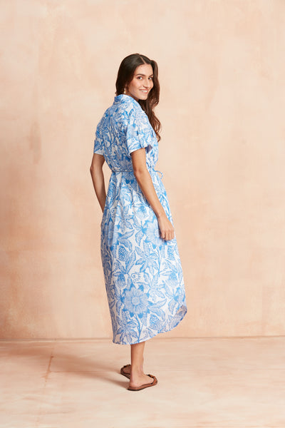 BEA MAXI DRESS PASSIONARIA BLUE