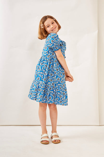 COLUMBUS GIRLS DRESS HANIA BLUE