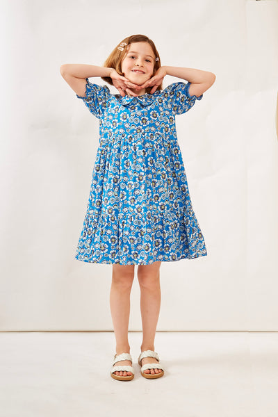 COLUMBUS GIRLS DRESS HANIA BLUE