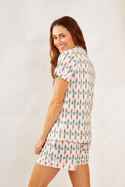 CORA WOMEN'S SHORT PAJAMA SET NUTCRACKER HOLLY