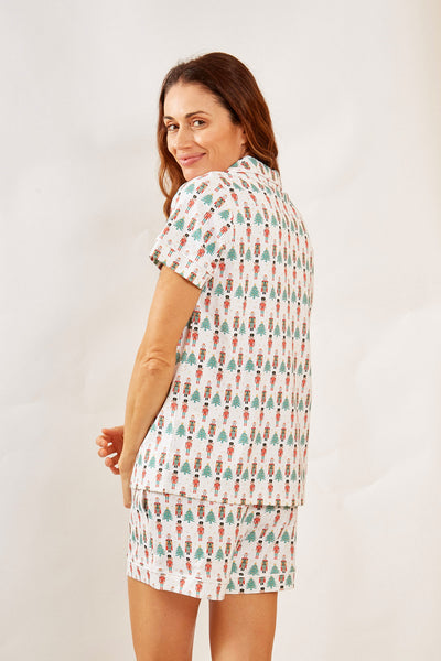 CORA WOMEN'S SHORT PAJAMA SET NUTCRACKER HOLLY