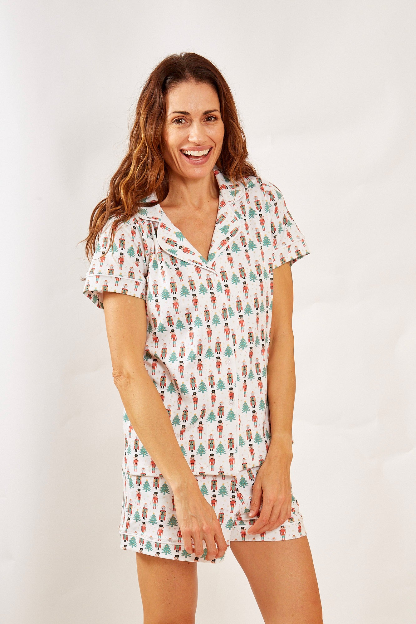 CORA WOMEN'S SHORT PAJAMA SET NUTCRACKER HOLLY