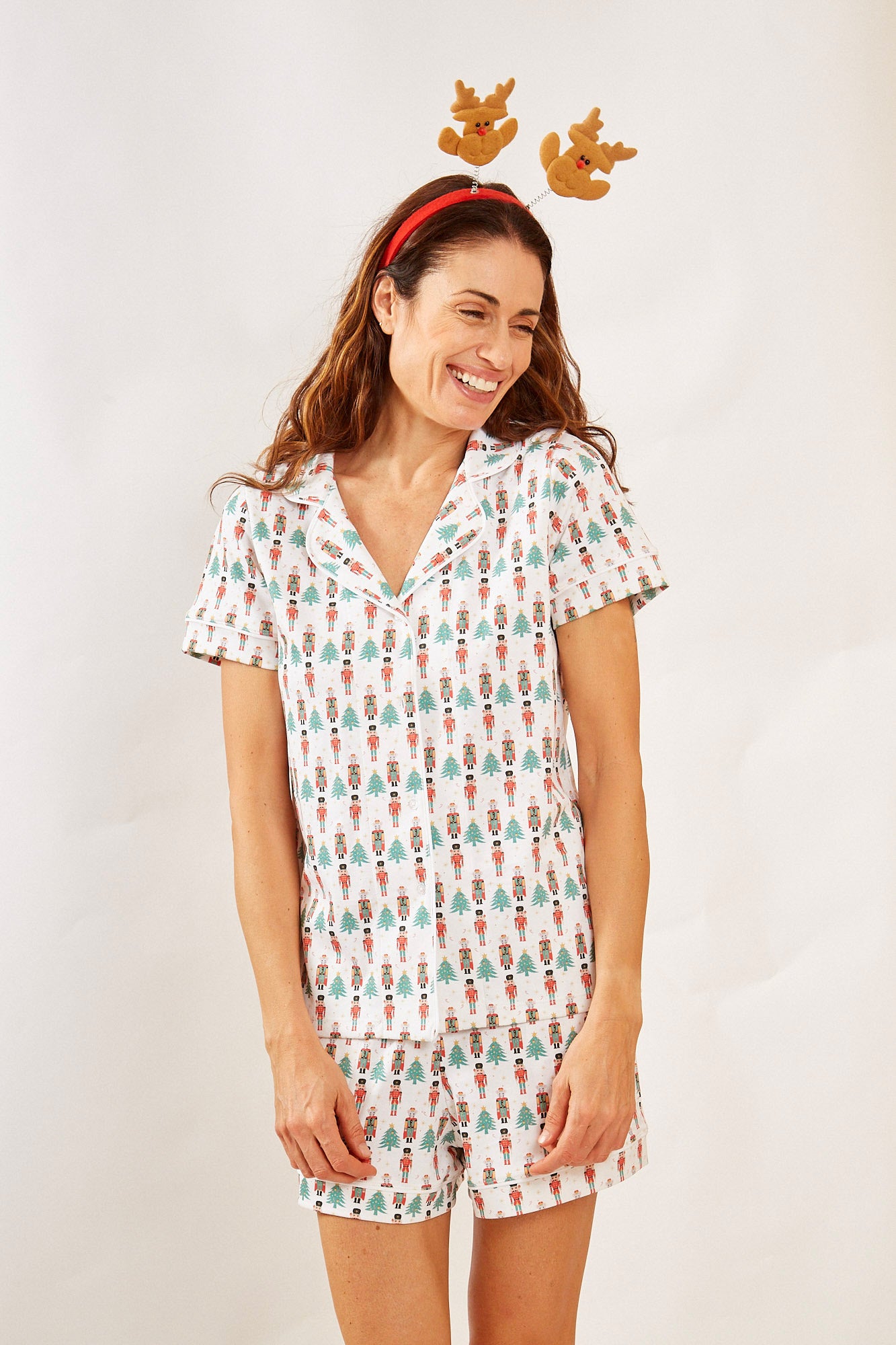 CORA WOMEN'S SHORT PAJAMA SET NUTCRACKER HOLLY