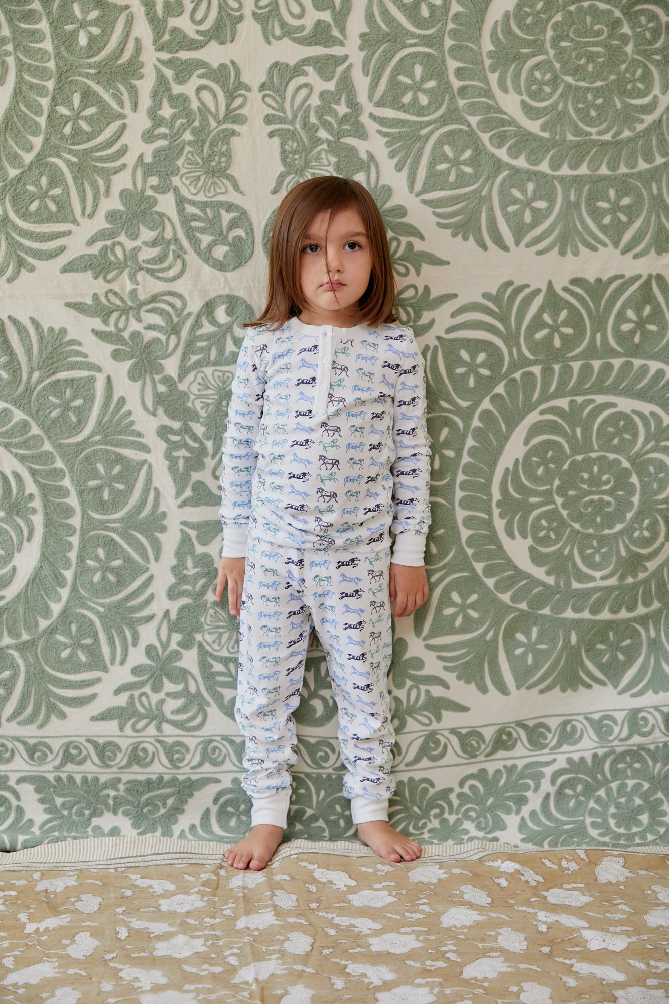 CAMERON KIDS PAJAMA SET  WILD HORSES OCEAN