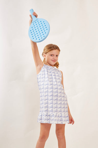 LOUISE GIRL'S LOUNGE DRESS LAPIN BLUE