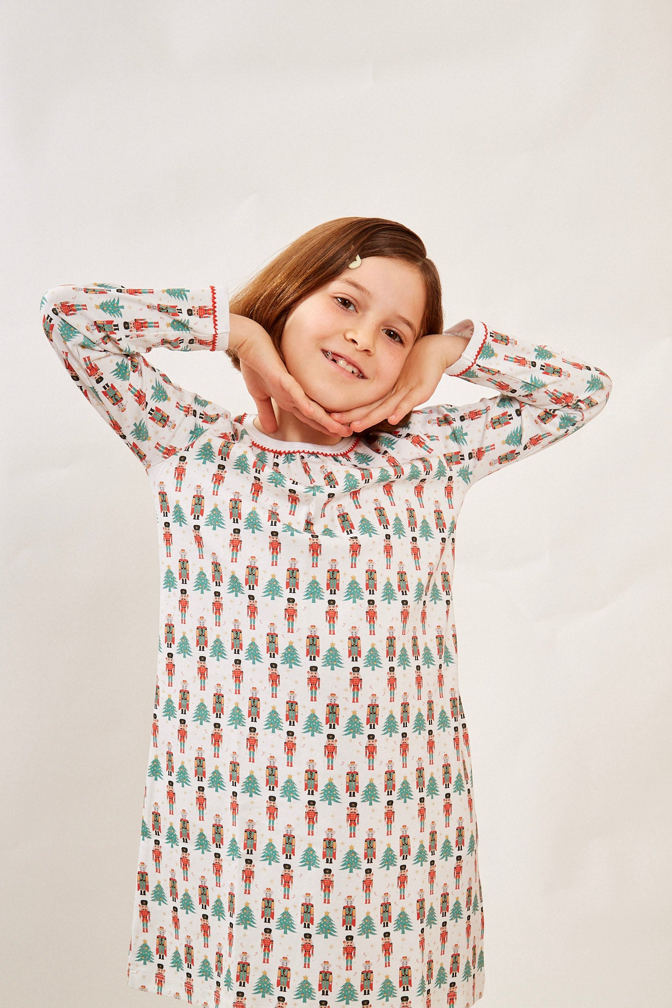 PENNY GIRL'S LOUNGE DRESS NUTCRACKER HOLLY