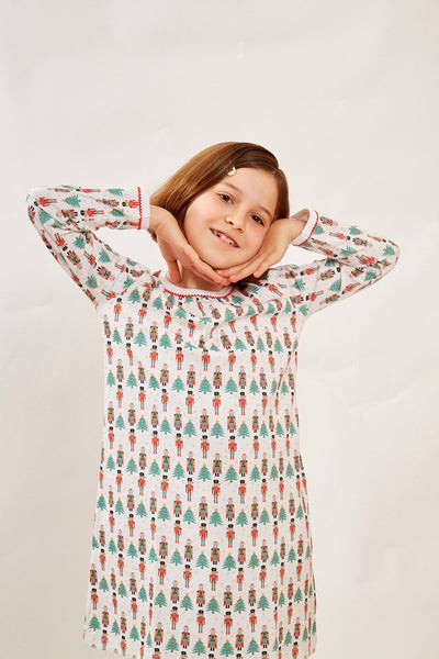 PENNY GIRL'S LOUNGE DRESS NUTCRACKER HOLLY