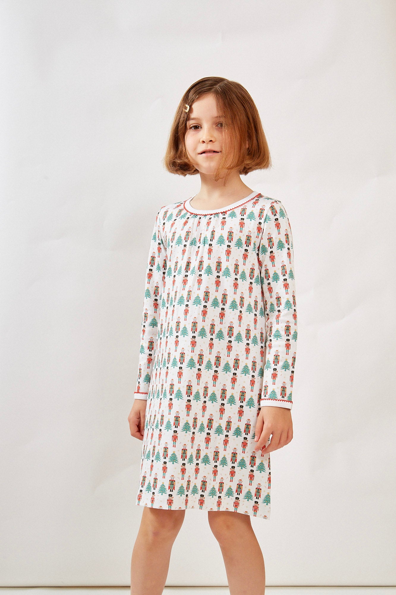 PENNY GIRL'S LOUNGE DRESS NUTCRACKER HOLLY