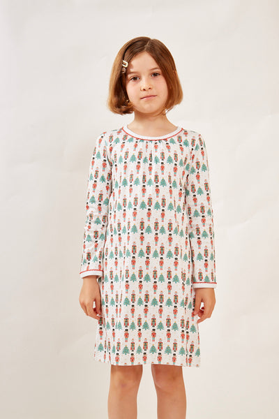 PENNY GIRL'S LOUNGE DRESS NUTCRACKER HOLLY