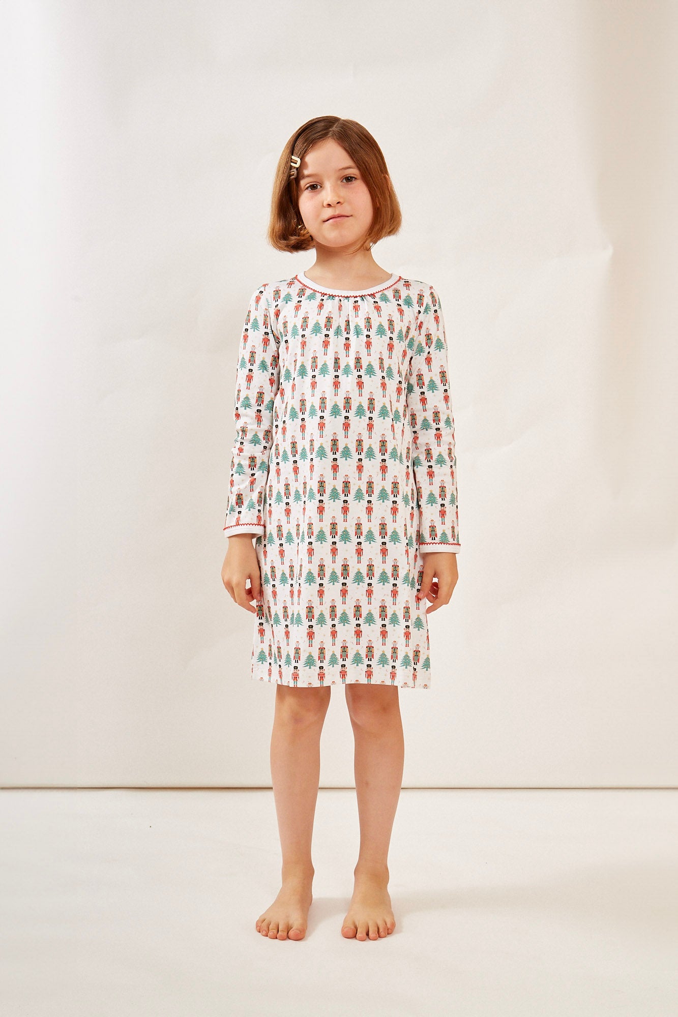 PENNY GIRL'S LOUNGE DRESS NUTCRACKER HOLLY