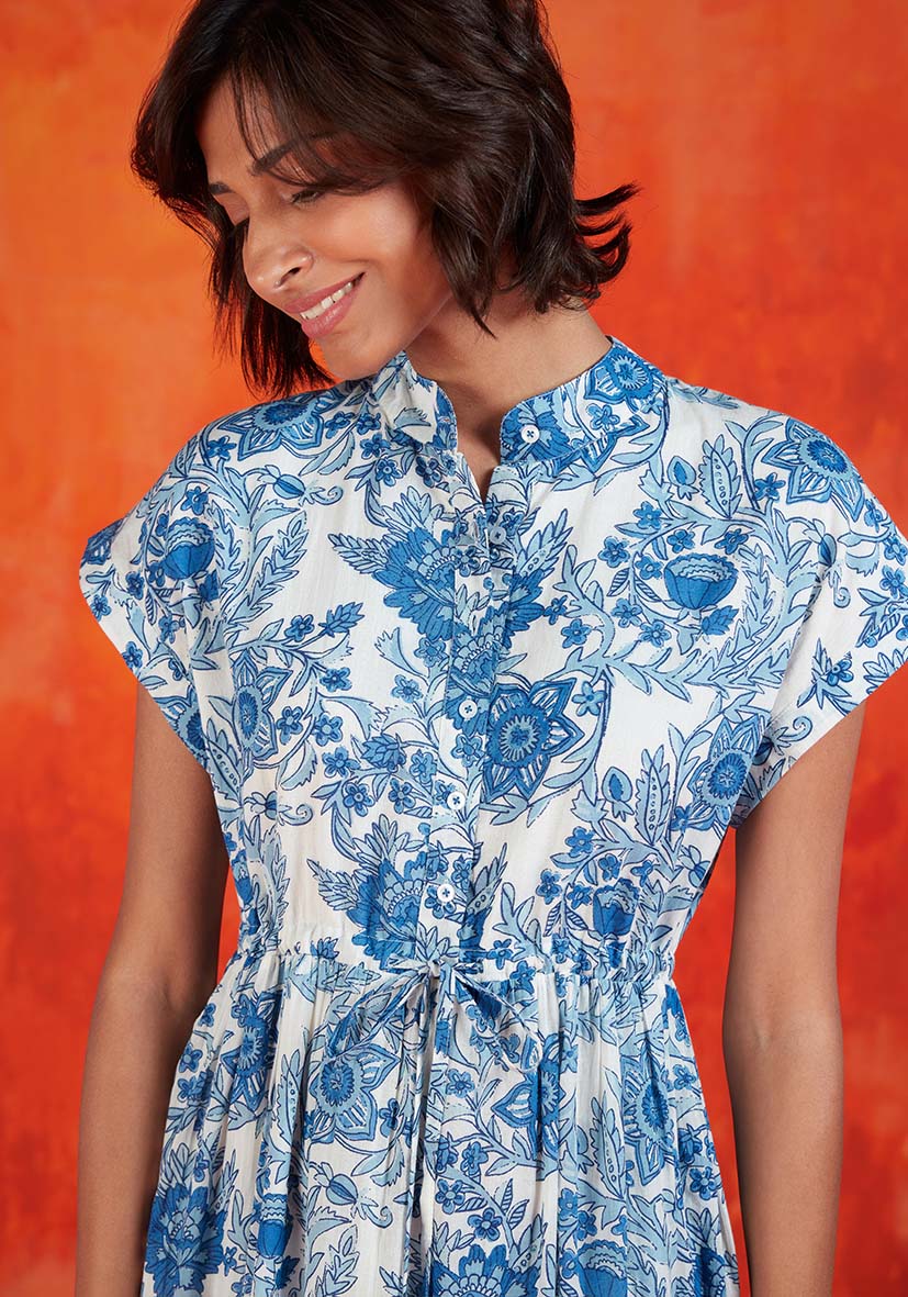 MUMI MIDI DRESS LETICIA BLUE