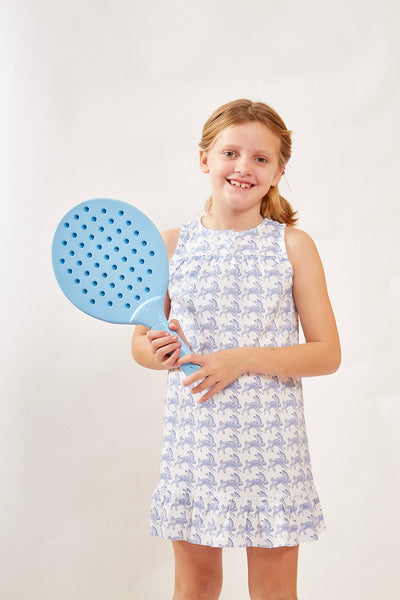 LOUISE GIRL'S LOUNGE DRESS LAPIN BLUE
