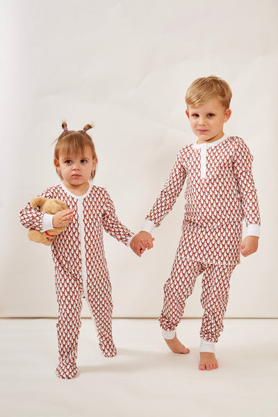 CAMERON KIDS PAJAMA SET LUCKY CORAL