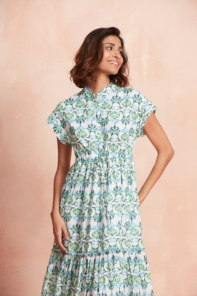 MUMI MIDI DRESS TERESINIA GREEN