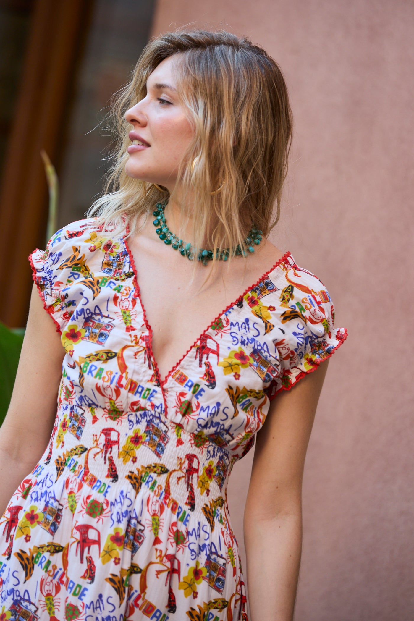 HILDA MIDI DRESS CARNAVAL RED