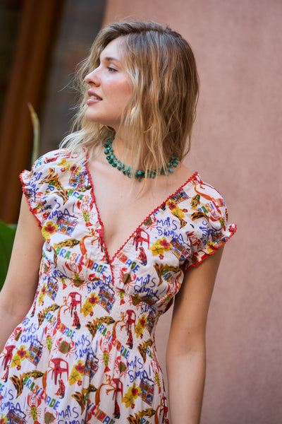 HILDA MIDI DRESS CARNAVAL RED