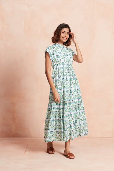 MUMI MIDI DRESS TERESINIA GREEN