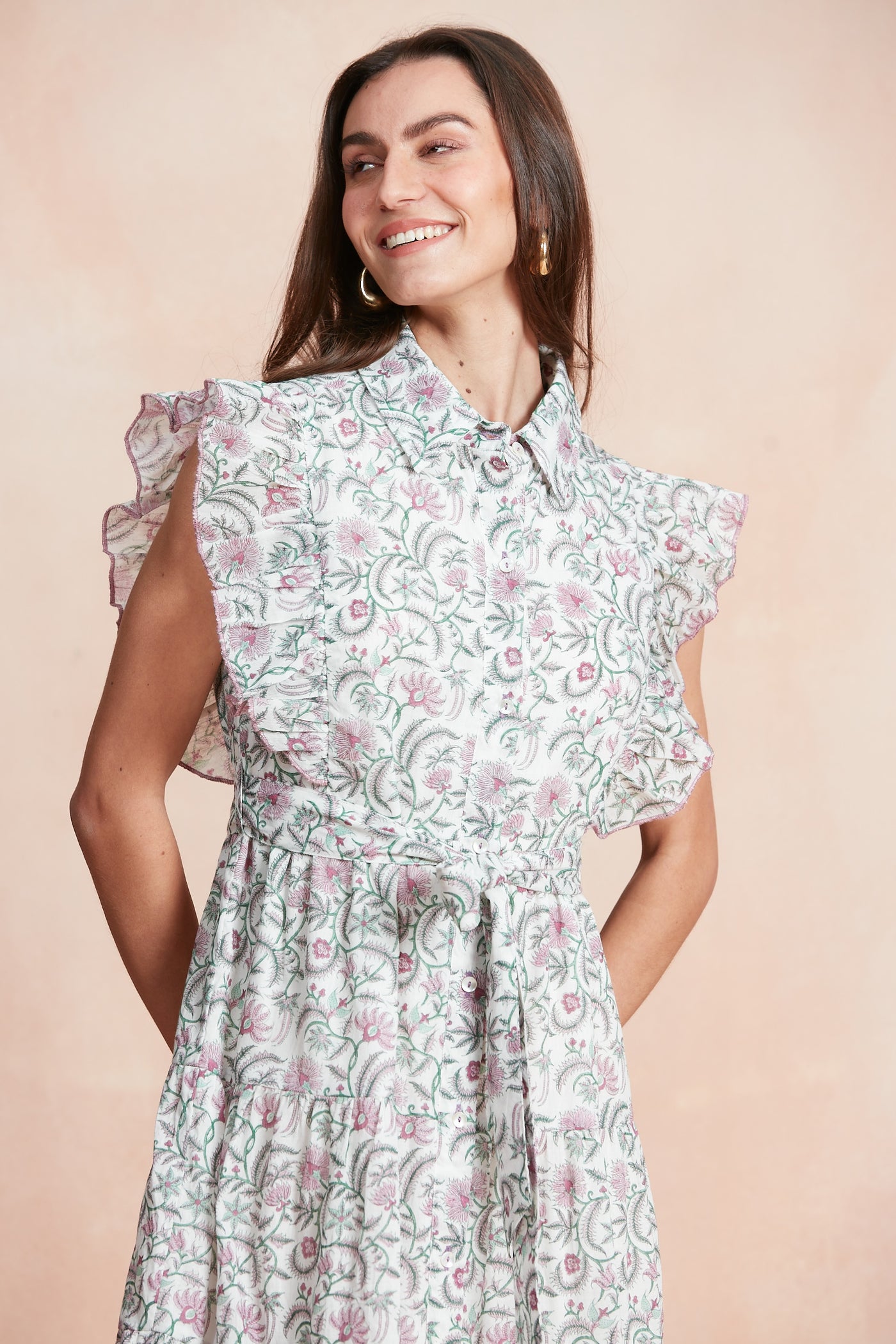 ERNESTINE MAXI DRESS BLUMENAU PINK