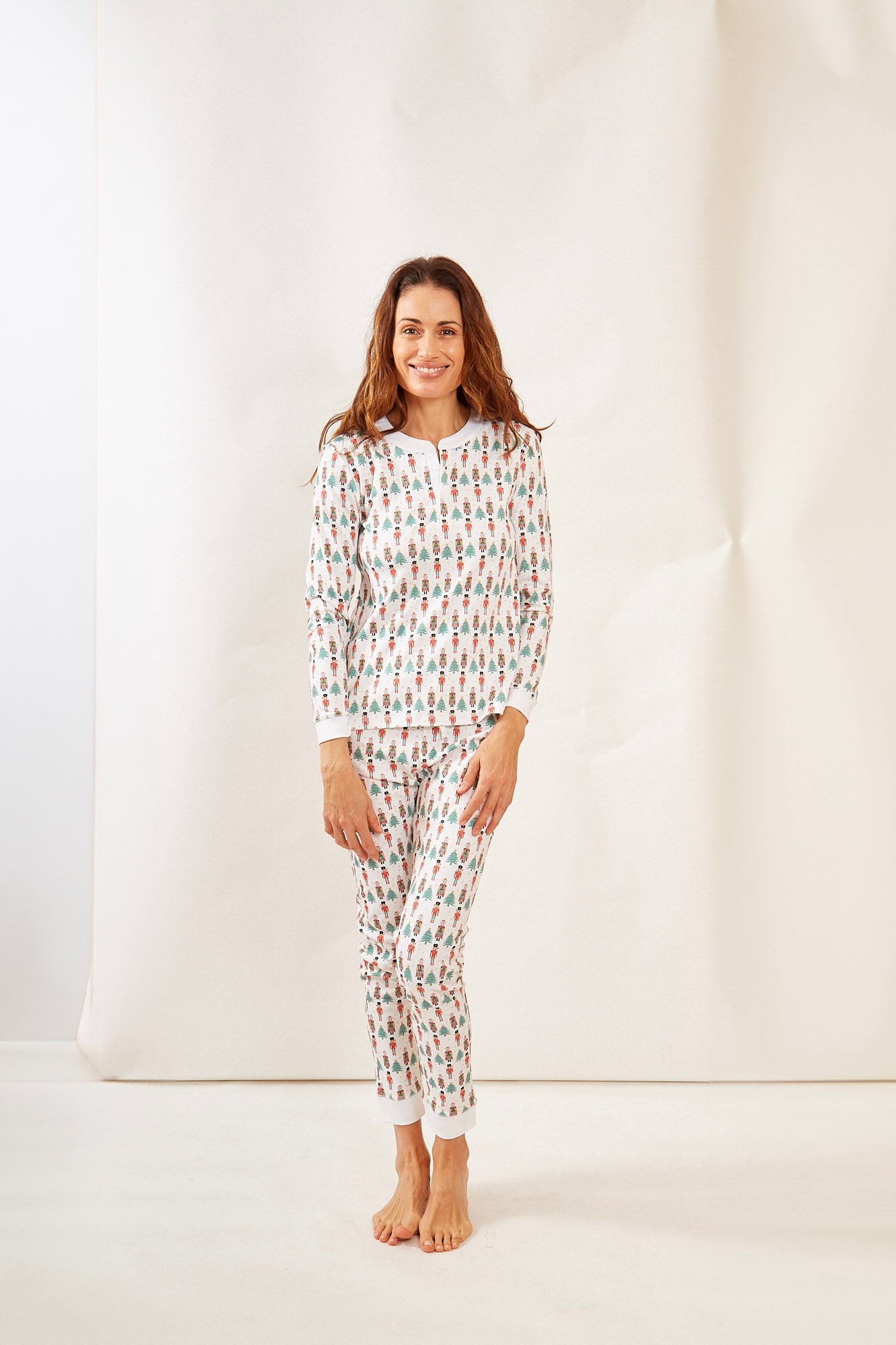 PIPPA WOMEN'S PAJAMA SET NUTCRACKER HOLLY