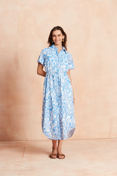 BEA MAXI DRESS PASSIONARIA BLUE