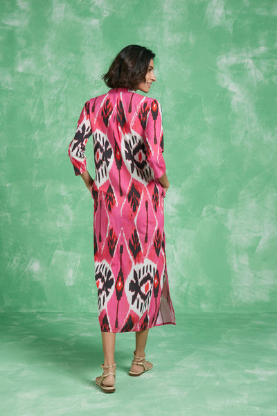 ASHA LONG KURTA BAZAAR MAGENTA