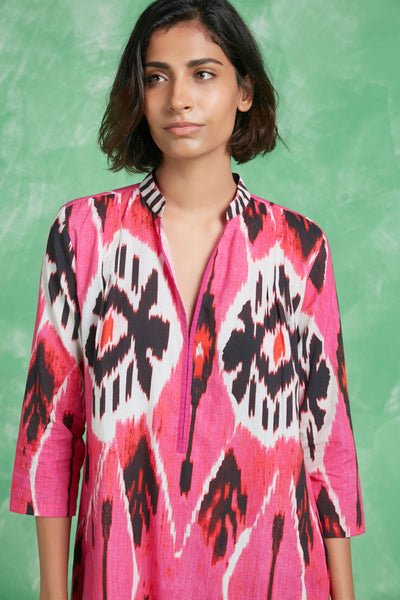 ASHA LONG KURTA BAZAAR MAGENTA