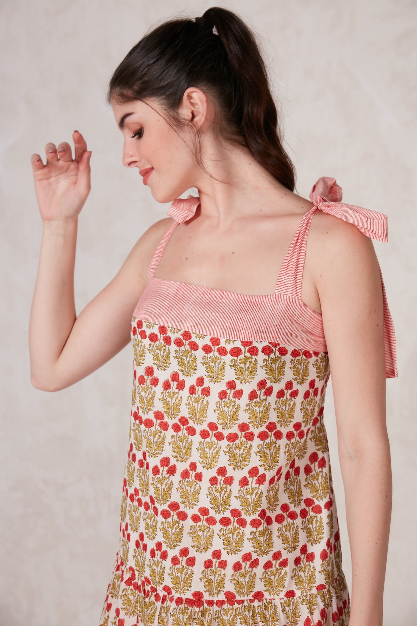 ASPEN SHORT DRESS OLEANDER RED