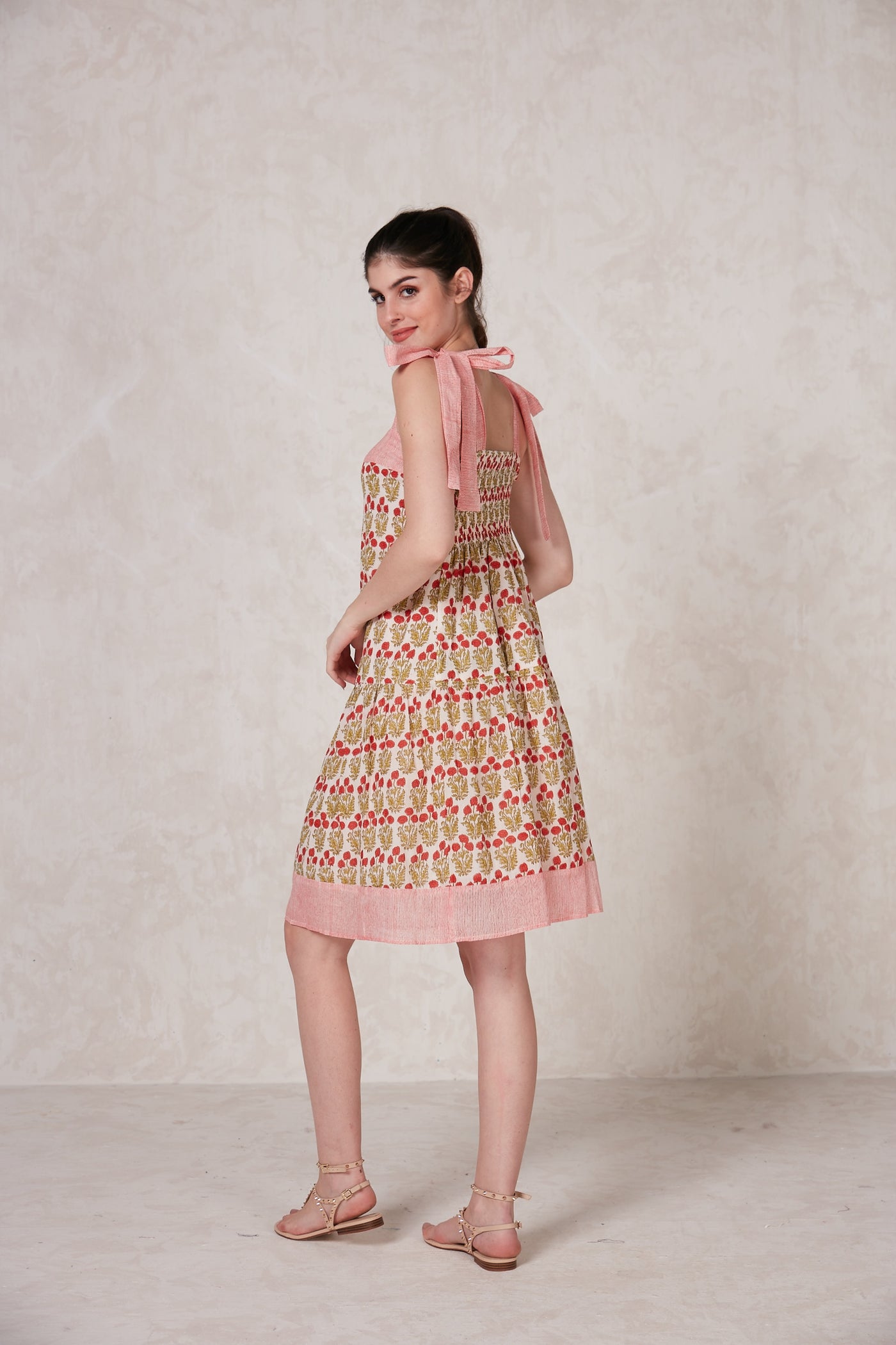 ASPEN SHORT DRESS OLEANDER RED