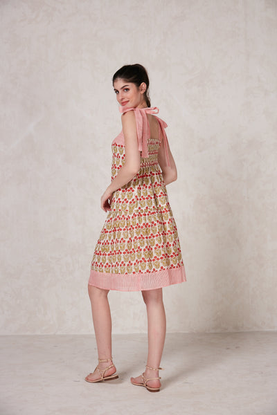 ASPEN SHORT DRESS OLEANDER RED