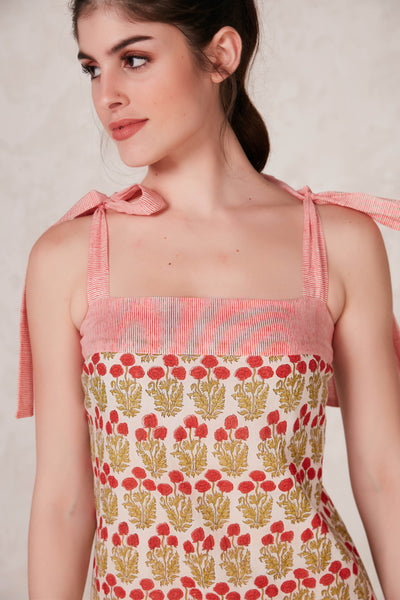ASPEN SHORT DRESS OLEANDER RED