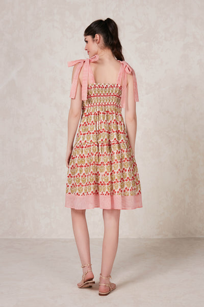 ASPEN SHORT DRESS OLEANDER RED