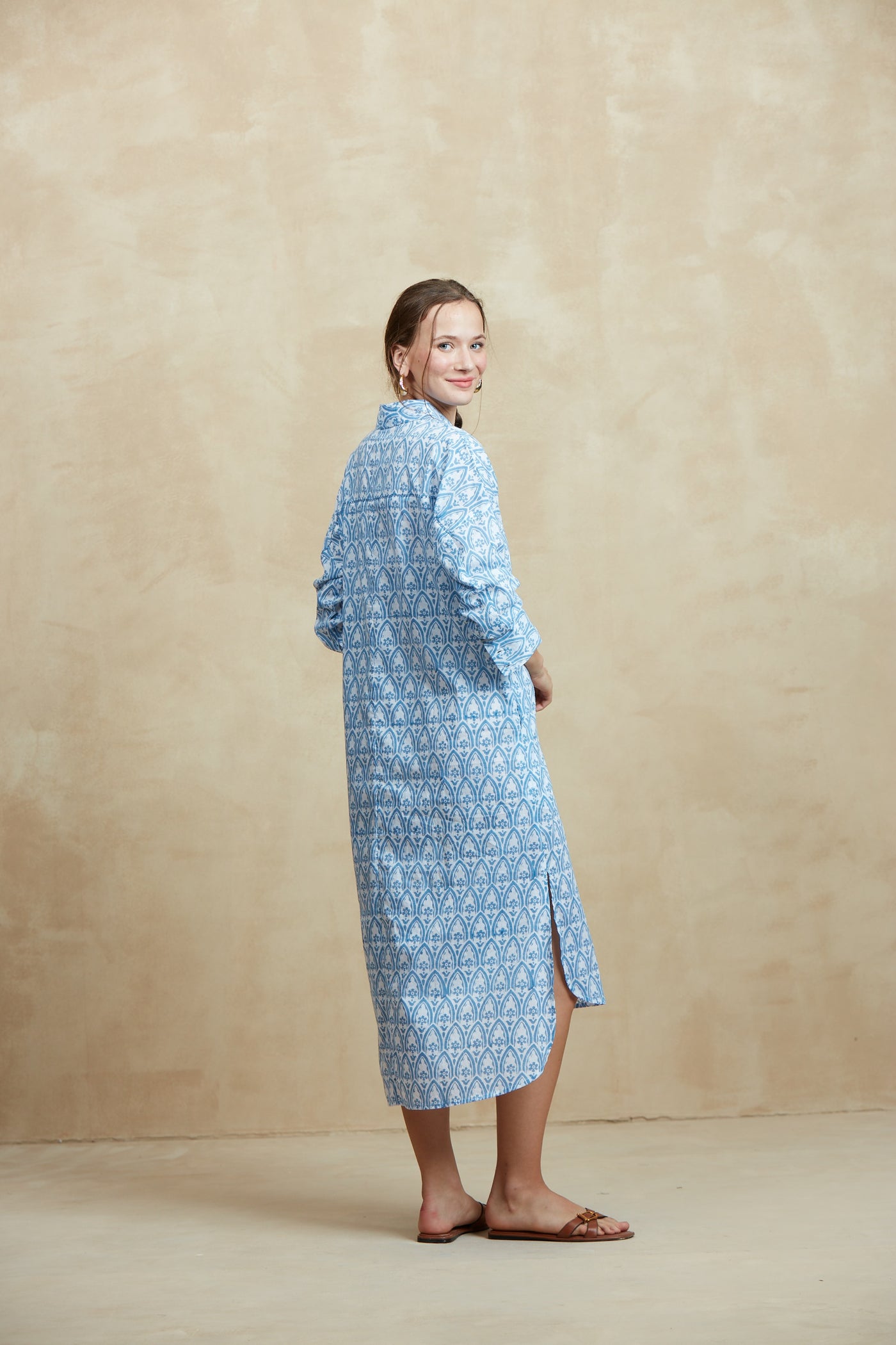 BABEL MAXI DRESS TAORMINA LIGHT BLUE