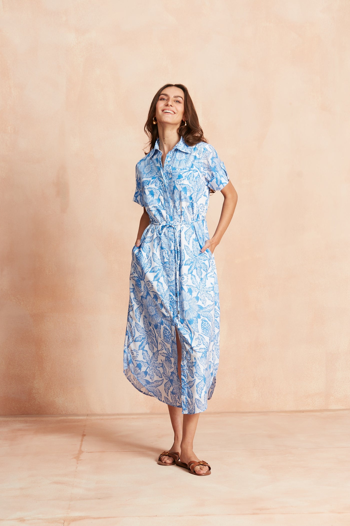 BEA MAXI DRESS PASSIONARIA BLUE