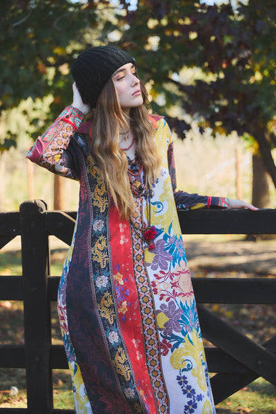 BRUSSELS LONG KURTA CHOKI ORANGE
