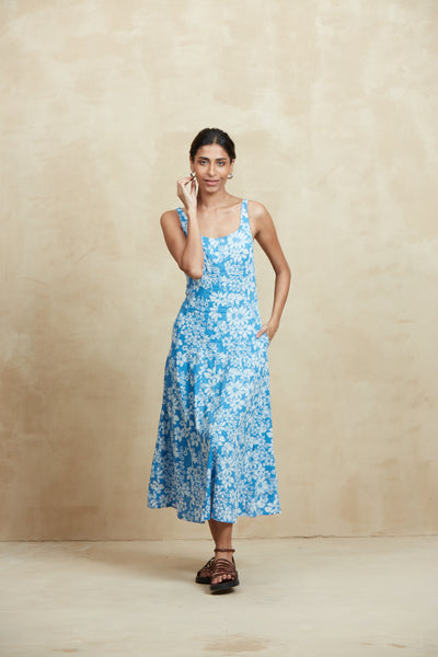 CAMILLIE MIDI DRESS CATANIA LIGHT BLUE