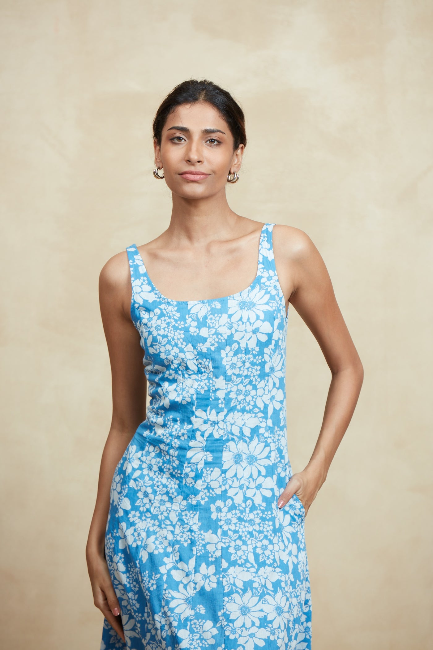 CAMILLIE MIDI DRESS CATANIA LIGHT BLUE