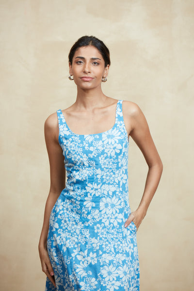CAMILLIE MIDI DRESS CATANIA LIGHT BLUE