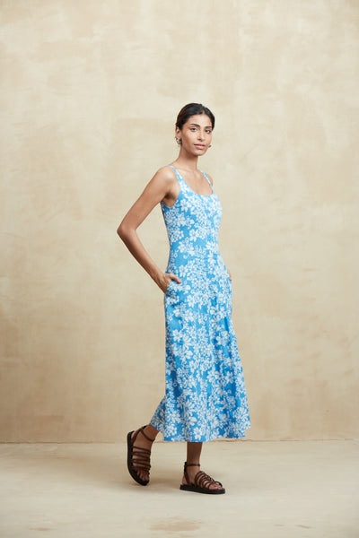 CAMILLIE MIDI DRESS CATANIA LIGHT BLUE