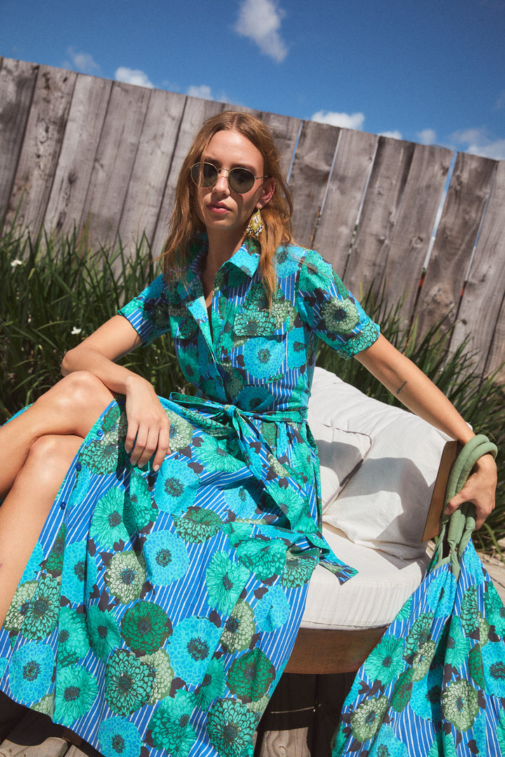 CC SUTTON MAXI DRESS CALA BLUE