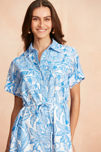 BEA MAXI DRESS PASSIONARIA BLUE