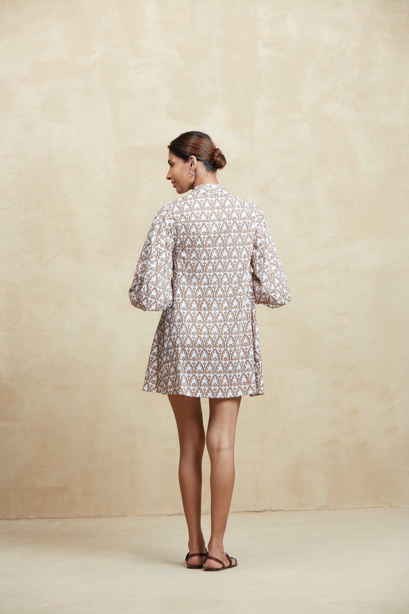 CHLOE SHORT DRESS TAORMINA BROWN