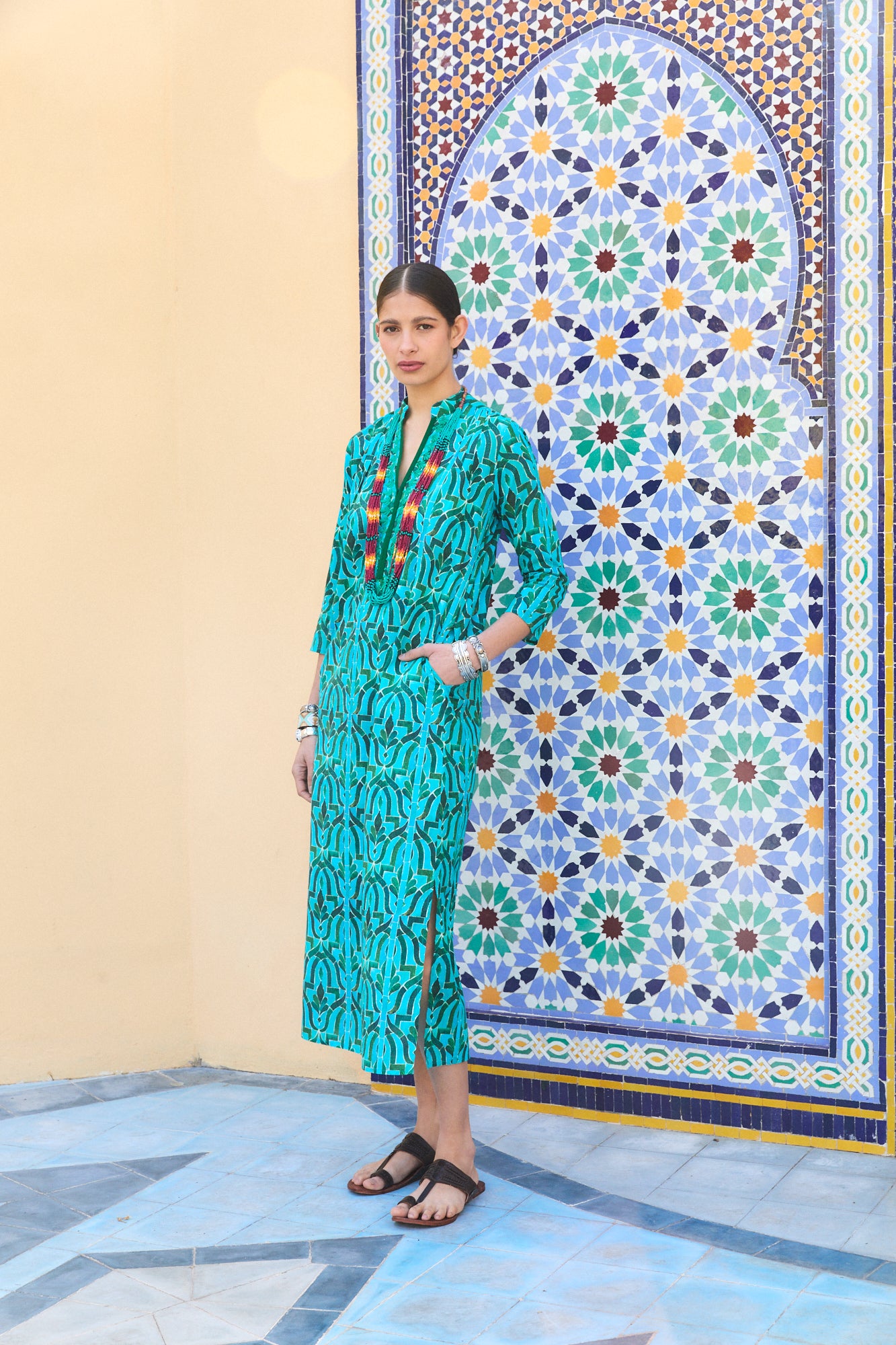 CLORINDA LONG KURTA SORAYA GREEN